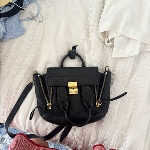 3.1 Phillip Lim Black Mini Bag with Gold Hardware